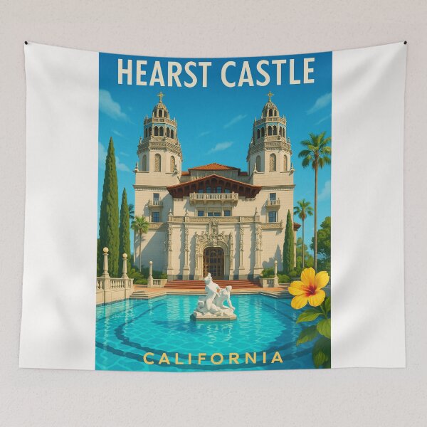 Item preview, Hearst Castle Towers and Neptune Pool, San Simeon California designed and sold by Places On Earth.