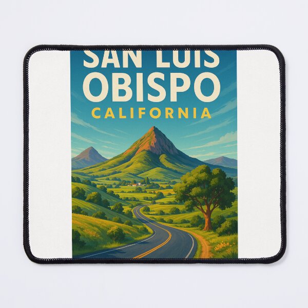 Item preview, San Luis Obispo Landscape and Highway with Cerro San Luis designed and sold by Places On Earth.