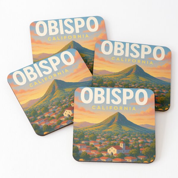 Item preview, Mission and Rooftops at Sunset, San Luis Obispo designed and sold by Places On Earth.