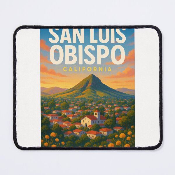 Item preview, Mission and Rooftops at Sunset, San Luis Obispo designed and sold by Places On Earth.