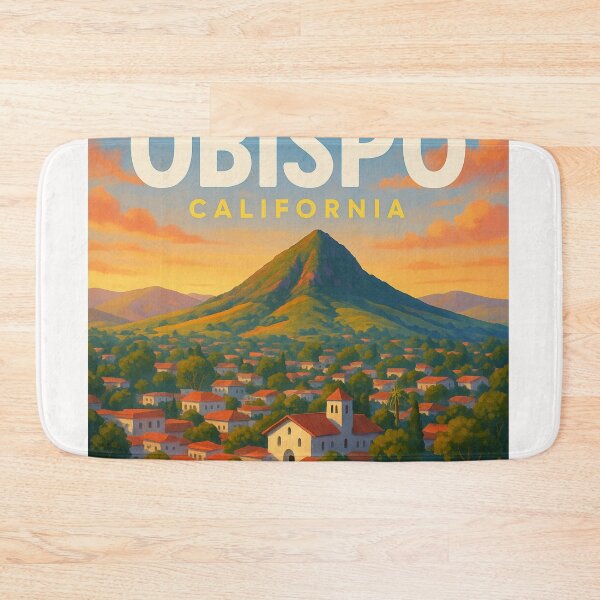 Item preview, Mission and Rooftops at Sunset, San Luis Obispo designed and sold by Places On Earth.