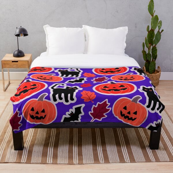 Item preview, Vintage Halloween Seamless Pattern – Classic Pumpkins & Black Cats Design designed and sold by  Ojo de Lilith.