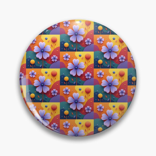 Item preview, 3D Purple Flower Pop Art Design, POD Artwork, Bold Color Background designed and sold by KlarkiteTees.