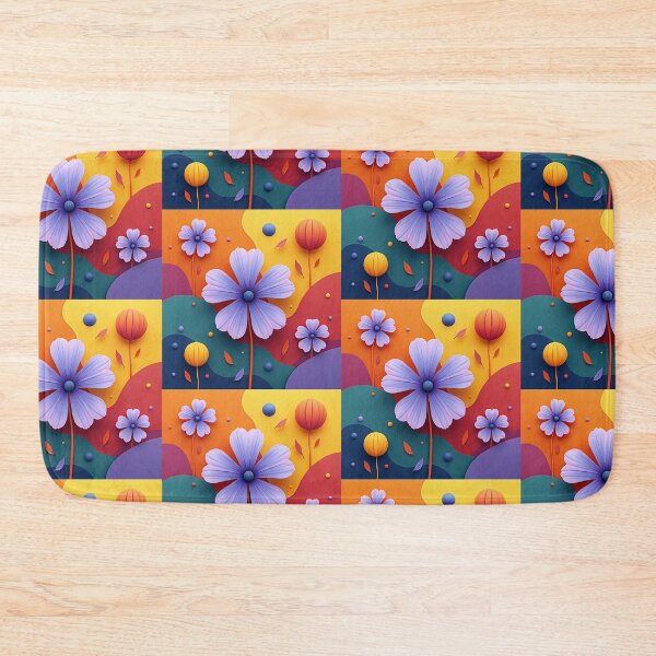 Item preview, 3D Purple Flower Pop Art Design, POD Artwork, Bold Color Background designed and sold by KlarkiteTees.