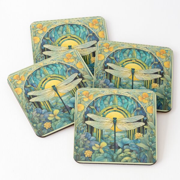 Item preview, Art Deco Dragonfly Garden designed and sold by Glimmersmith.