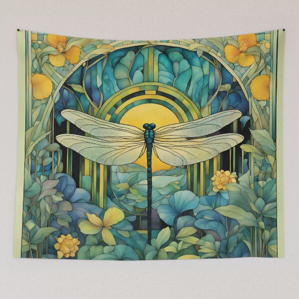 Item preview, Art Deco Dragonfly Garden designed and sold by Glimmersmith.