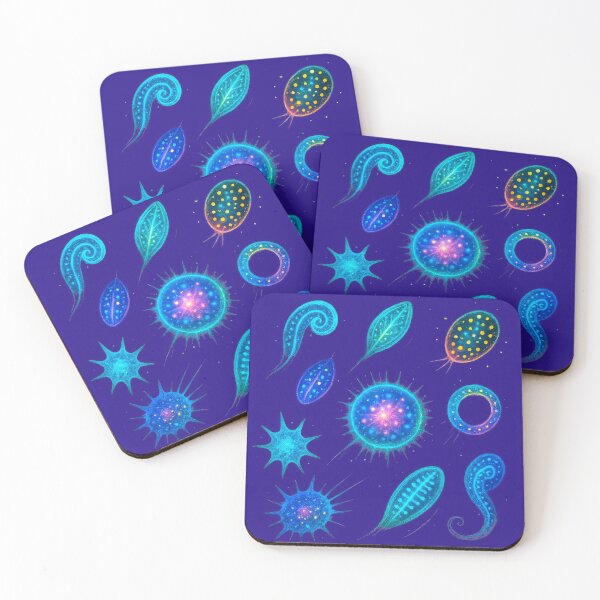 Item preview, Diverse Bioluminescent Plankton Abstract Shape designed and sold by scicilysimonee.