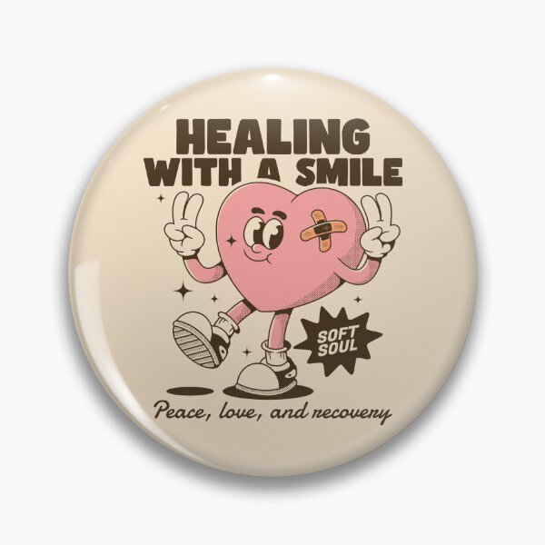 Item preview, Healing With a Smile – Cute Heart Character Spreading Positivity designed and sold by adipra.