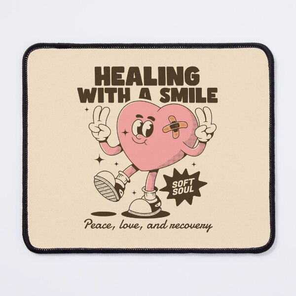 Item preview, Healing With a Smile – Cute Heart Character Spreading Positivity designed and sold by adipra.