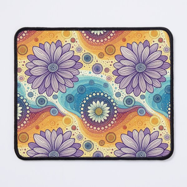 Item preview, Psychedelic Floral Seamless Pattern, POD Design, Boho Mandala Style designed and sold by KlarkiteTees.
