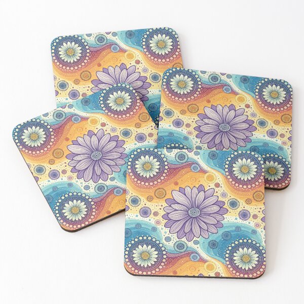 Item preview, Psychedelic Floral Seamless Pattern, POD Design, Boho Mandala Style designed and sold by KlarkiteTees.