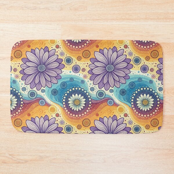 Item preview, Psychedelic Floral Seamless Pattern, POD Design, Boho Mandala Style designed and sold by KlarkiteTees.
