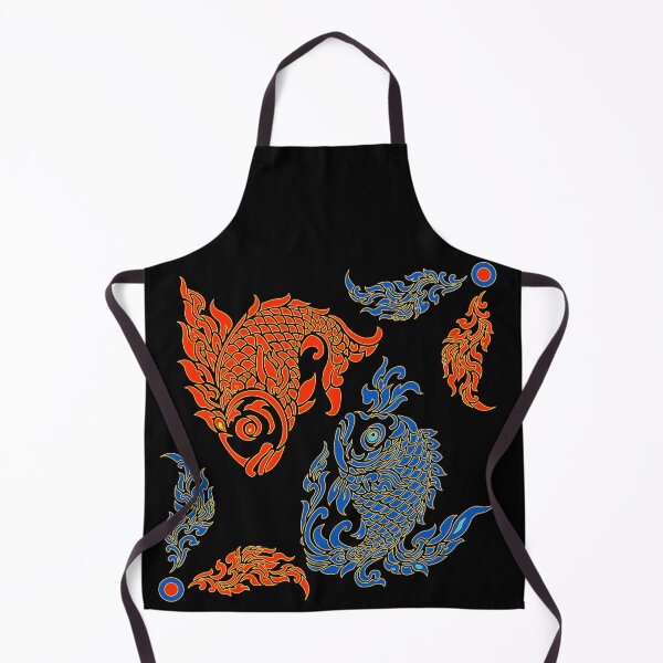 Item preview, Vector illustration of a Thai pattern, Thai pattern, red and blue fish, Pisces. designed and sold by Redindys.