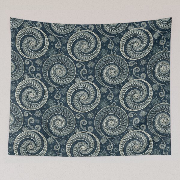 Item preview, Intricate Spiral Mandala Seamless Pattern, POD Design, Cosmic Swirl Art designed and sold by KlarkiteTees.