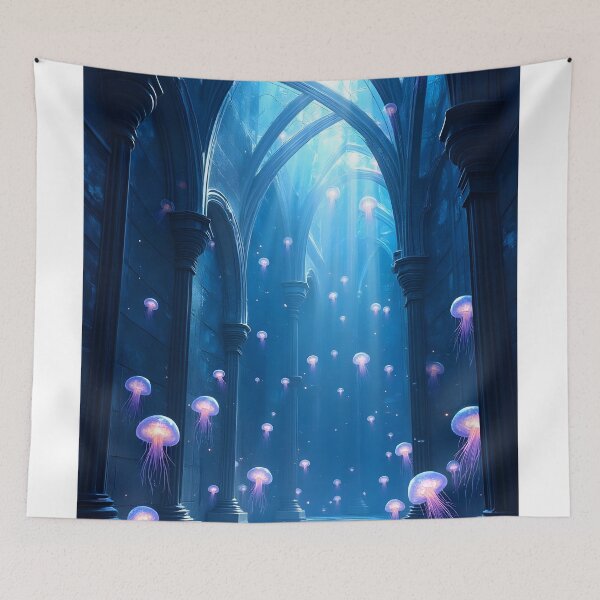 Item preview, Sanctuary of the Luminous Jellyfish designed and sold by oanaunciuleanu.