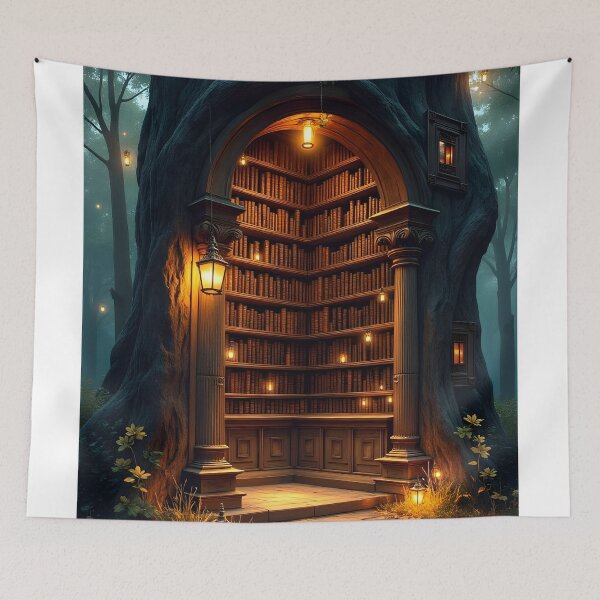 Item preview, The Enchanted Library Tree designed and sold by oanaunciuleanu.