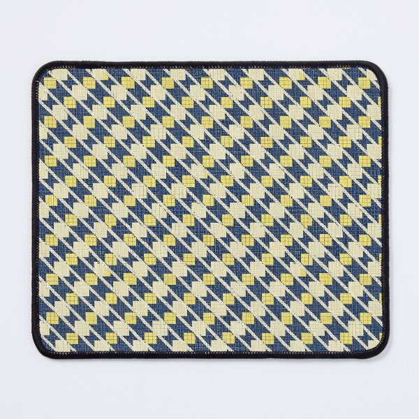 Item preview, Yellow Blue Plaid Houndstooth Seamless Pattern, POD Design, Textured Digital Fabric designed and sold by KlarkiteTees.