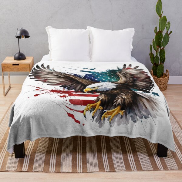 Item preview, American Bald Eagle with Stars and Stripes Background designed and sold by AmericaFreedom.