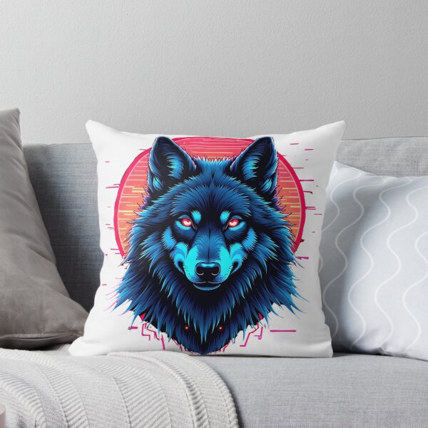 Item preview, Intense Neon Cyberpunk Wolf designed and sold by Fab-Haven.