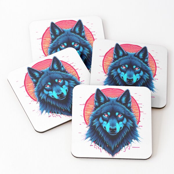 Item preview, Intense Neon Cyberpunk Wolf designed and sold by Fab-Haven.