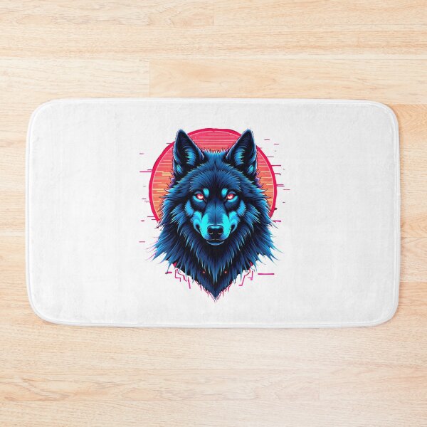 Item preview, Intense Neon Cyberpunk Wolf designed and sold by Fab-Haven.