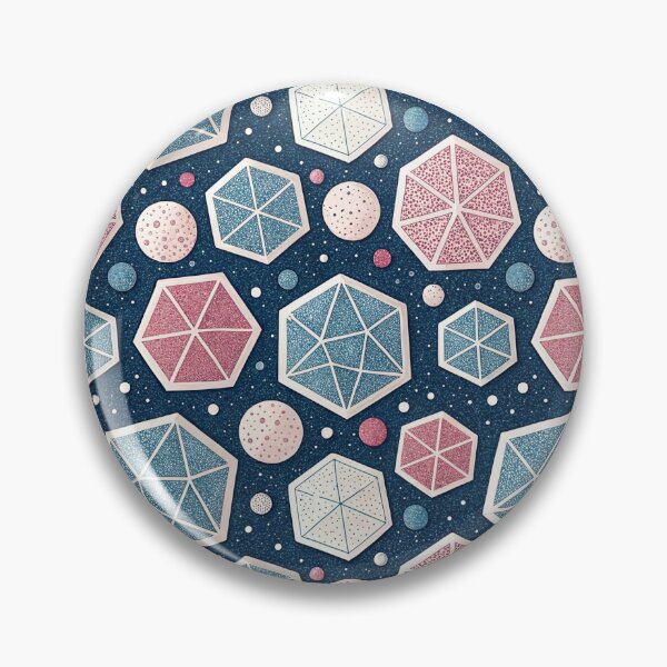 Item preview, Geometric Space Polygon Seamless Pattern, Blue and Pink Galaxy Style designed and sold by KlarkiteTees.