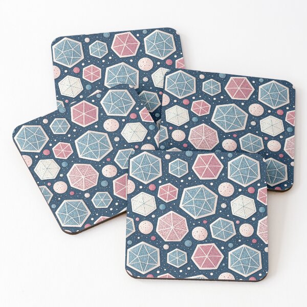 Item preview, Geometric Space Polygon Seamless Pattern, Blue and Pink Galaxy Style designed and sold by KlarkiteTees.