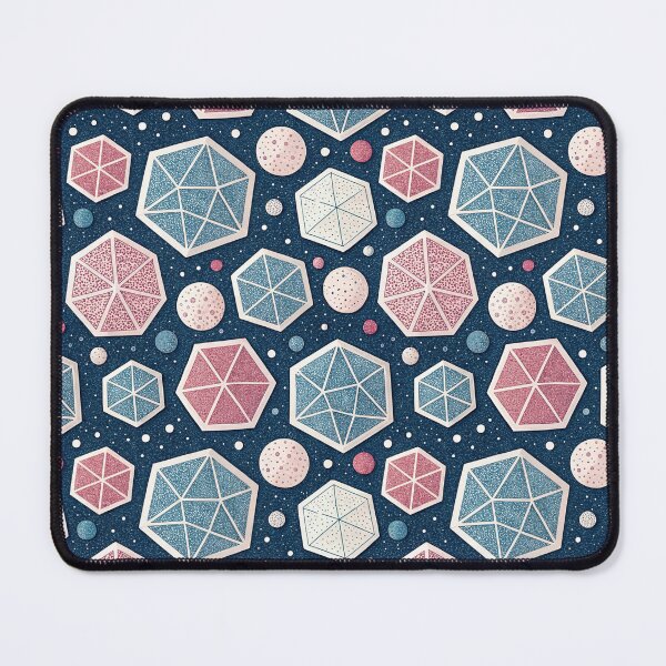 Item preview, Geometric Space Polygon Seamless Pattern, Blue and Pink Galaxy Style designed and sold by KlarkiteTees.