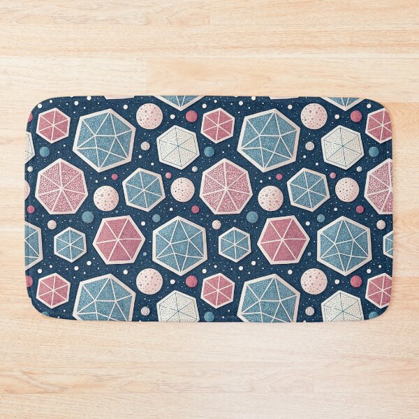Item preview, Geometric Space Polygon Seamless Pattern, Blue and Pink Galaxy Style designed and sold by KlarkiteTees.