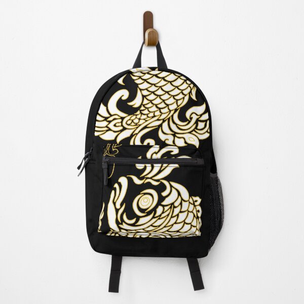 Item preview, Pair of fish with Thai pattern, Thai pattern, Pisces, Pair of fish, white and black. designed and sold by Redindys.