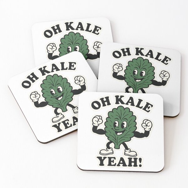 Item preview, Oh Kale Yeah! Funny Kale Sticker – Retro Cartoon Veggie Art designed and sold by DrDoke.