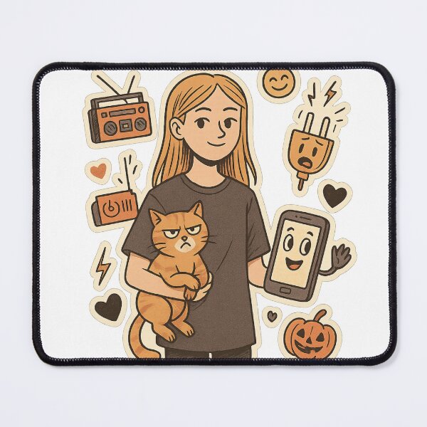 Item preview, Girl, Grumpy Cat, and Gadget Friends designed and sold by QuirkWears.