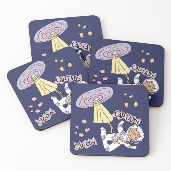 Item preview, Cat in Space and Captain Meow designed and sold by ArtFisher.