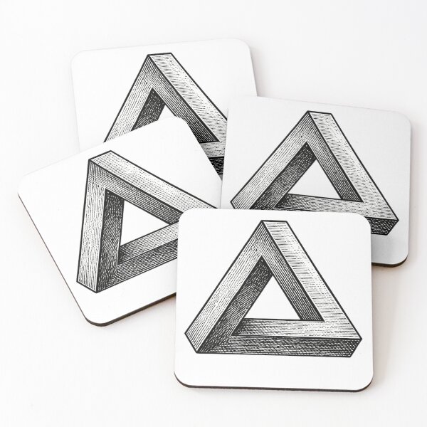 Item preview, Impossible Penrose Triangle Optical Illusion designed and sold by anas006.