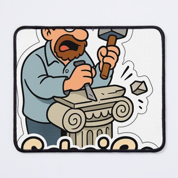 Item preview, Oops! The Ionic Panic Sticker designed and sold by DrDoke.