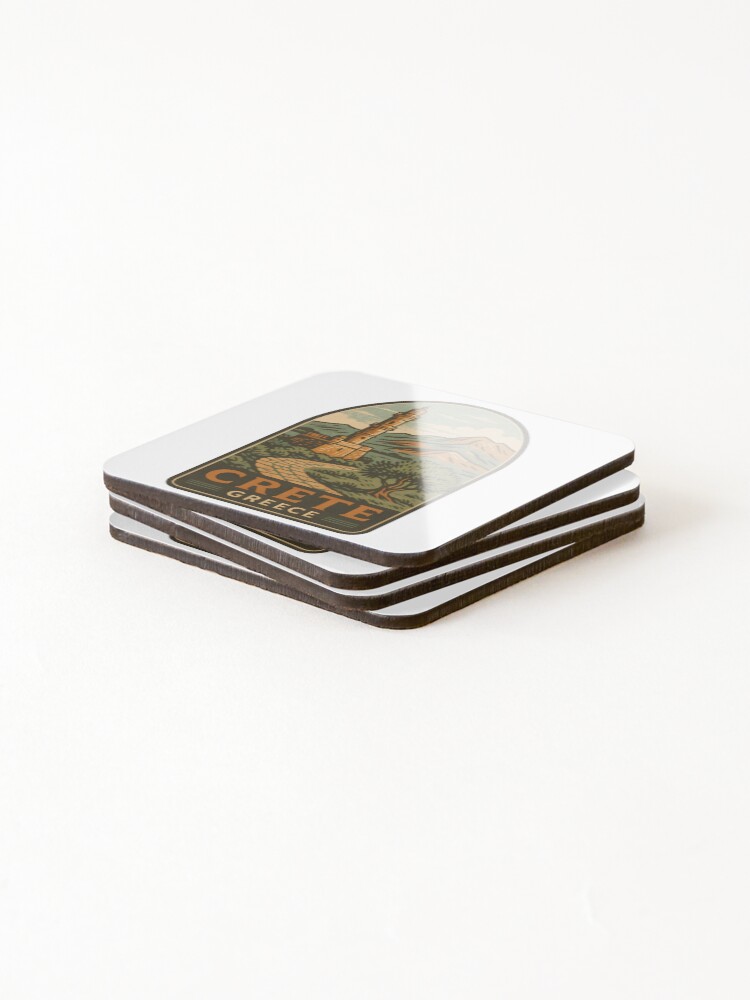 Thumbnail 4 of 5, Coasters (Set of 4), Crete Greece designed and sold by LoveLabDesign.