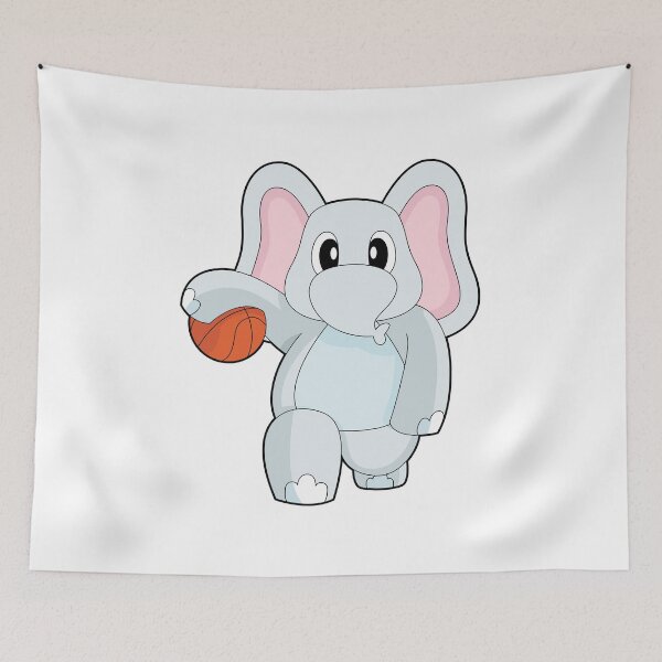Item preview, Elephant Basketball player Basketball designed and sold by Snabdesign84.