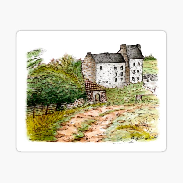Aperçu de l'œuvre Lallybroch | Outlander | Château de Midhope créée et vendue par Mariya Dzyuba Art.