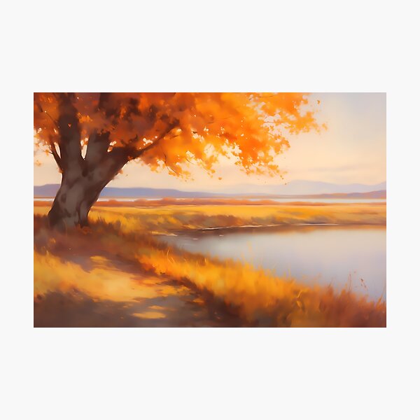 Item preview, Golden Silence – Autumn by the River designed and sold by Gozono.