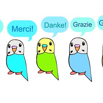 Budgie Thank You Card Greeting Card