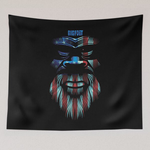 Aperçu de l'œuvre BIGFOOT et le drapeau américain créée et vendue par Vector-Artist.