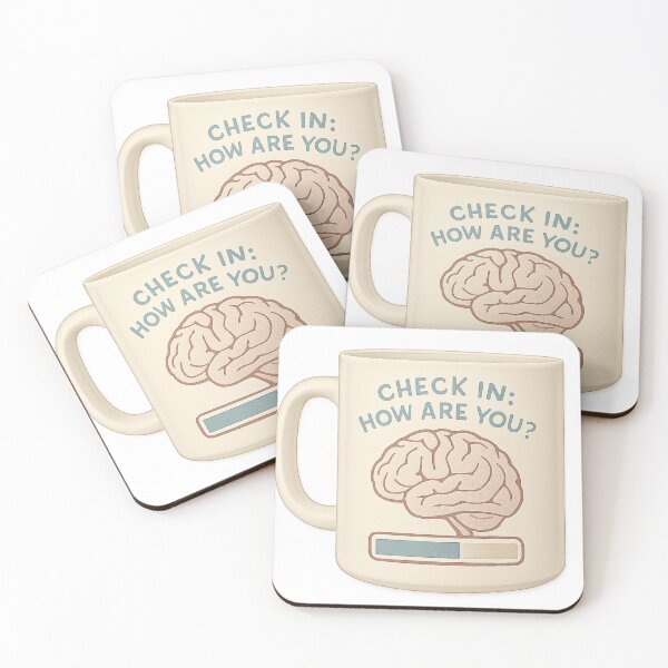 Item preview, Mental Health Check-In Mug designed and sold by TONSNAP.