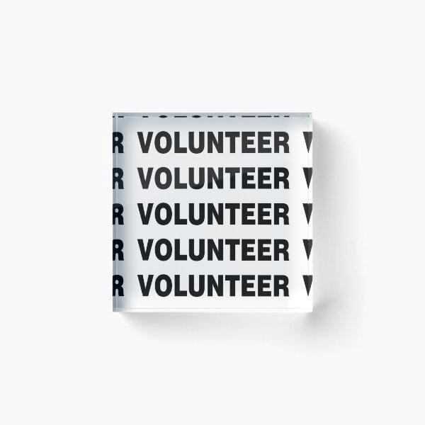 Item preview, VOLUNTEER: B&W, ASSISTANT, CHARITY, SERVICE  designed and sold by AASparksDesigns.