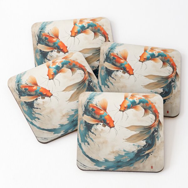 Item preview, Koi abstract Framed poster | Wall Art | Japanese | Modern | Traditionally Japanese | Zen Art | Ukiyo-e | Japan Heritage | Watercolor designed and sold by alfmar.