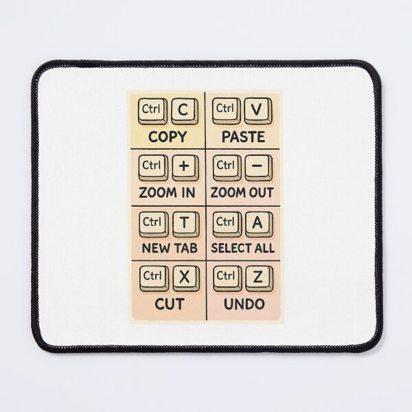Item preview, Essential Keyboard Shortcut Guide – Cartoon Style designed and sold by Fleetwood1994.