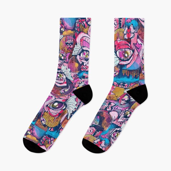Item preview, Grafiti abstracto con diseño de ojos cubistas de Hollie Day designed and sold by crestfallenmermaid.