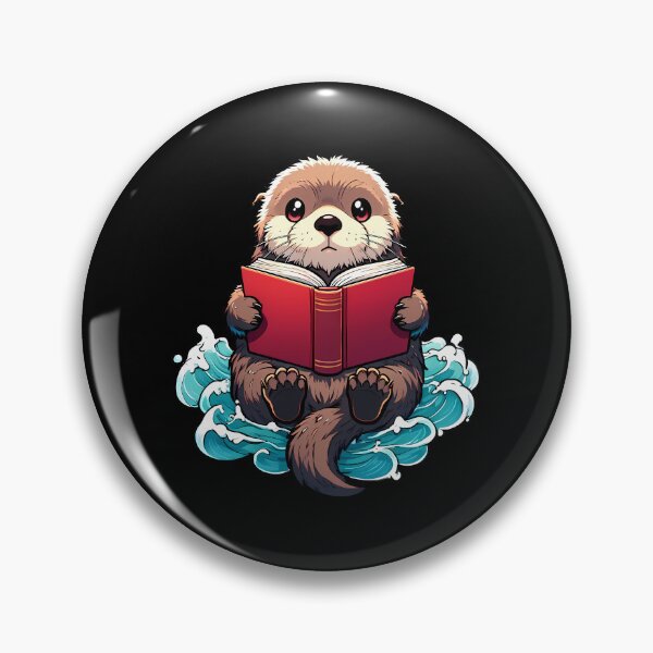 Item preview, Otter Reading designed and sold by Funny Vintage Stickers And T-Shirts.