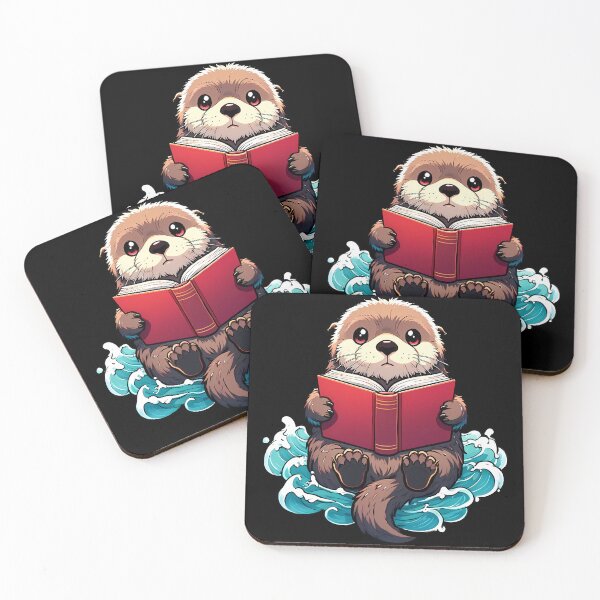 Item preview, Otter Reading designed and sold by Funny Vintage Stickers And T-Shirts.