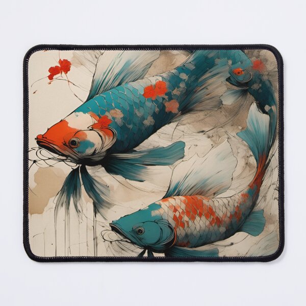 Item preview, Koi Paint - Digital Art - Japanese | Wall Art | Abstract | Ukiyo-e | Fish Paint | Traditional Art | Interior Design | Modern Decoration designed and sold by alfmar.