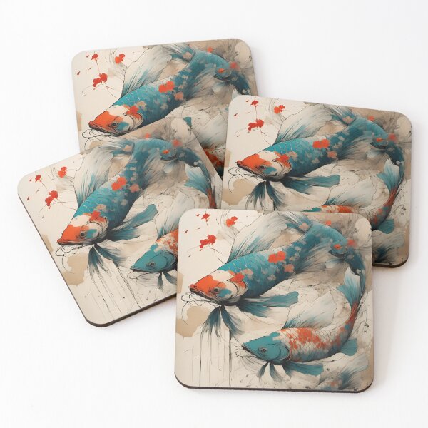 Item preview, Koi Paint - Digital Art - Japanese | Wall Art | Abstract | Ukiyo-e | Fish Paint | Traditional Art | Interior Design | Modern Decoration designed and sold by alfmar.